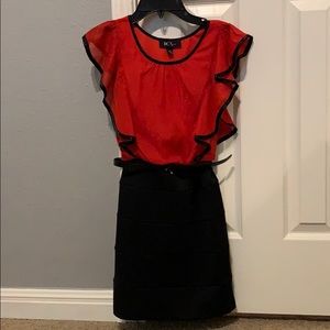 red/black dress